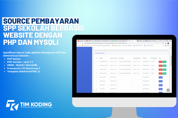 SOURCE CODE APLIKASI PEMBAYARAN SPP SEKOLAH TERBARU